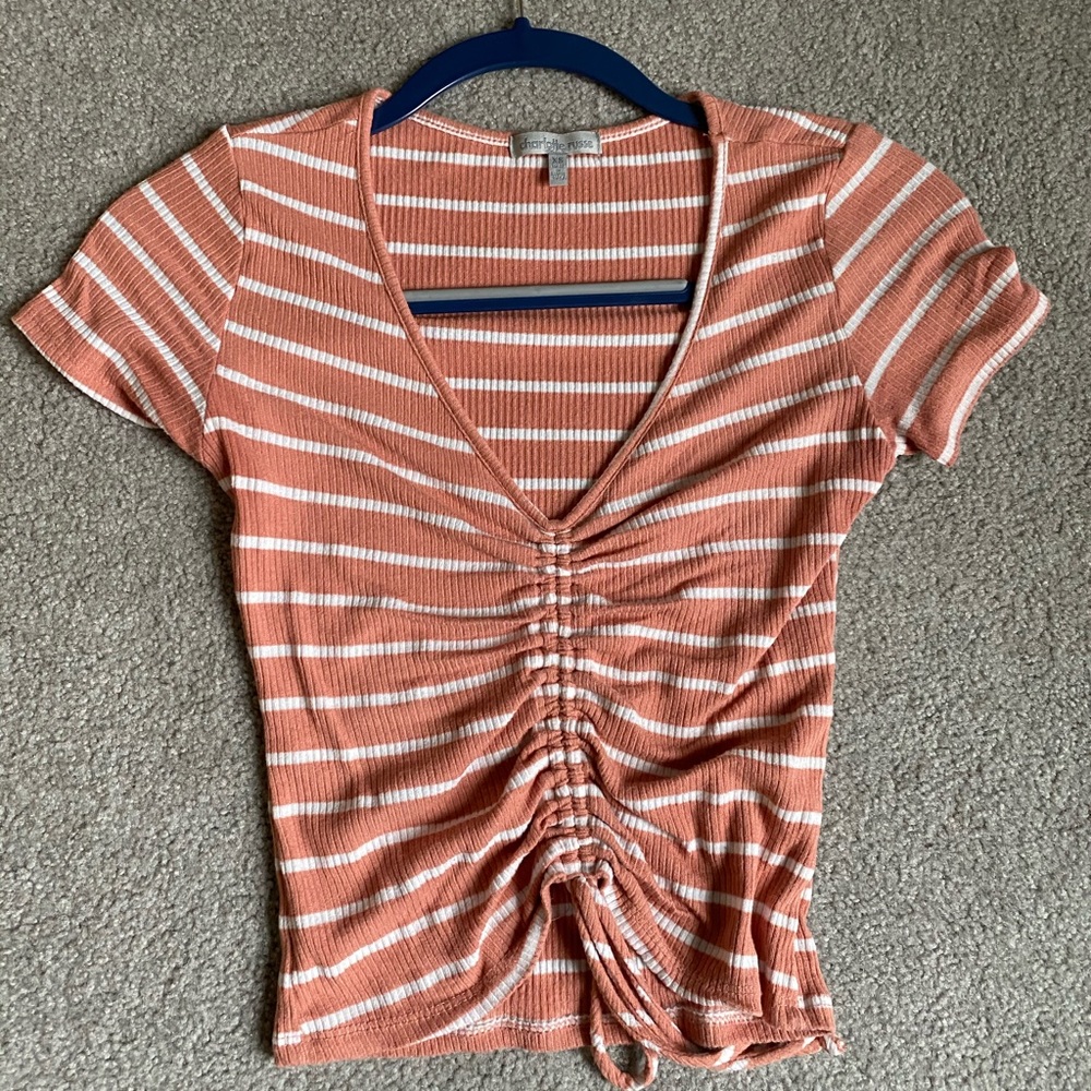 Charlotte Russe Pink Striped Crop